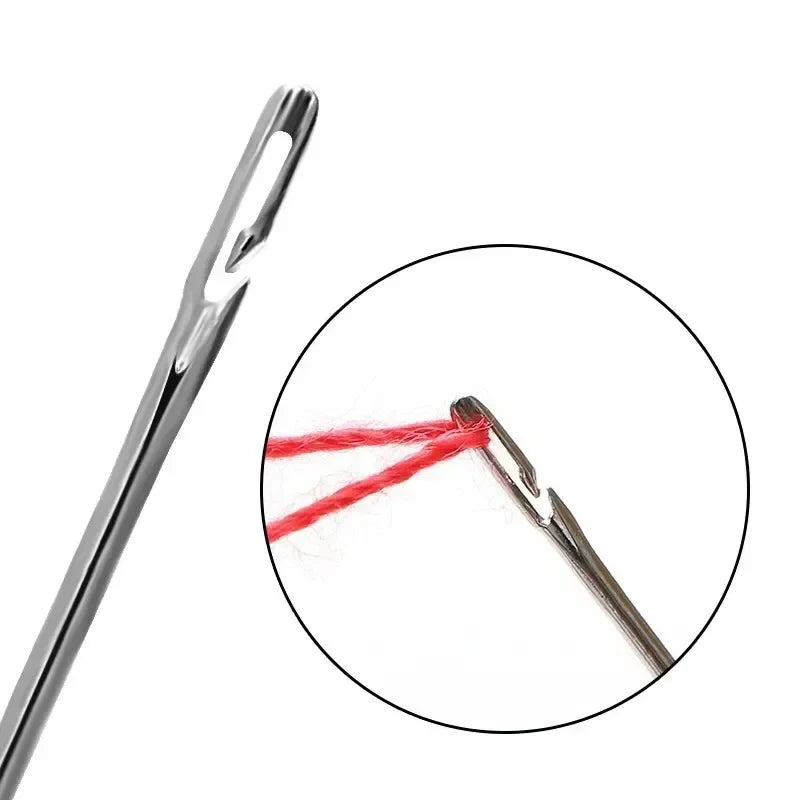 Side-Opening Stainless Steel Sewing Needles – Multi-Size Set