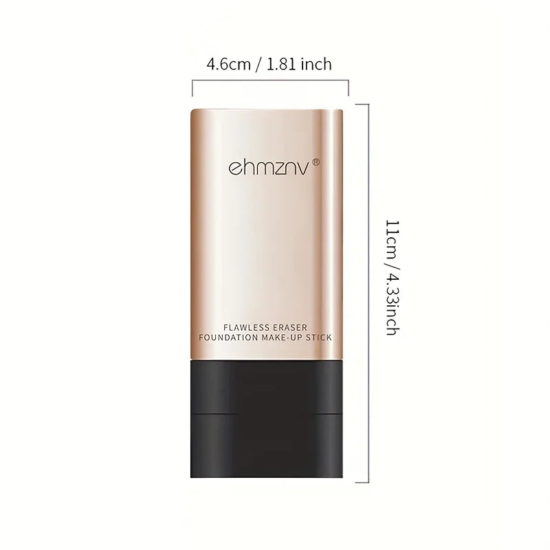 Watery Double-Headed Foundation Stick with Brush, Natural Long-Lasting Flawless Makeup For Facial Concealer Cosmetics Zpaxo