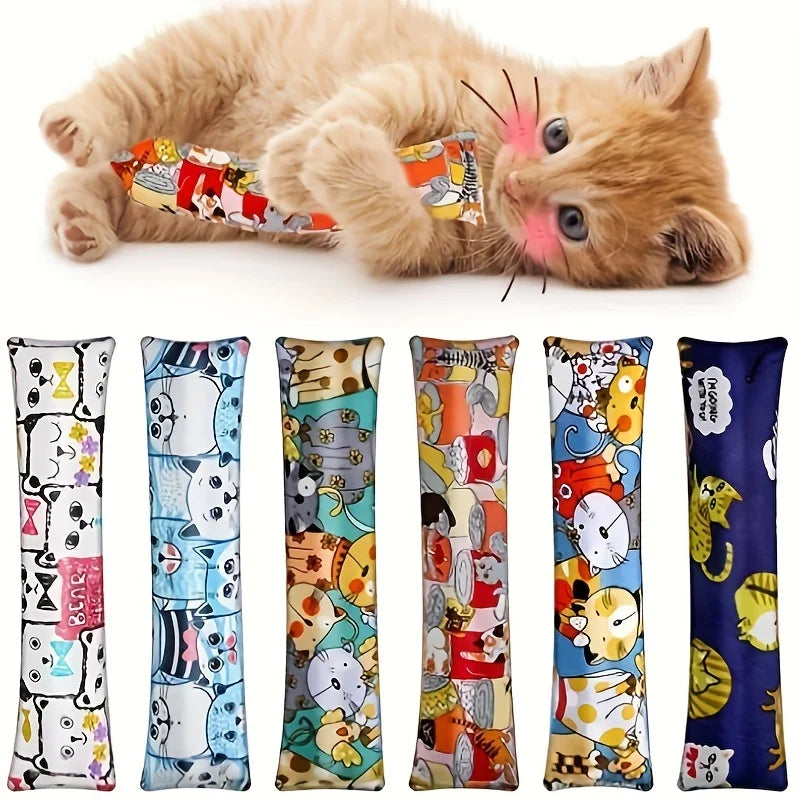 Interactive Plush Cat Teaser Toy Stick Durable Bite Resistant Chew