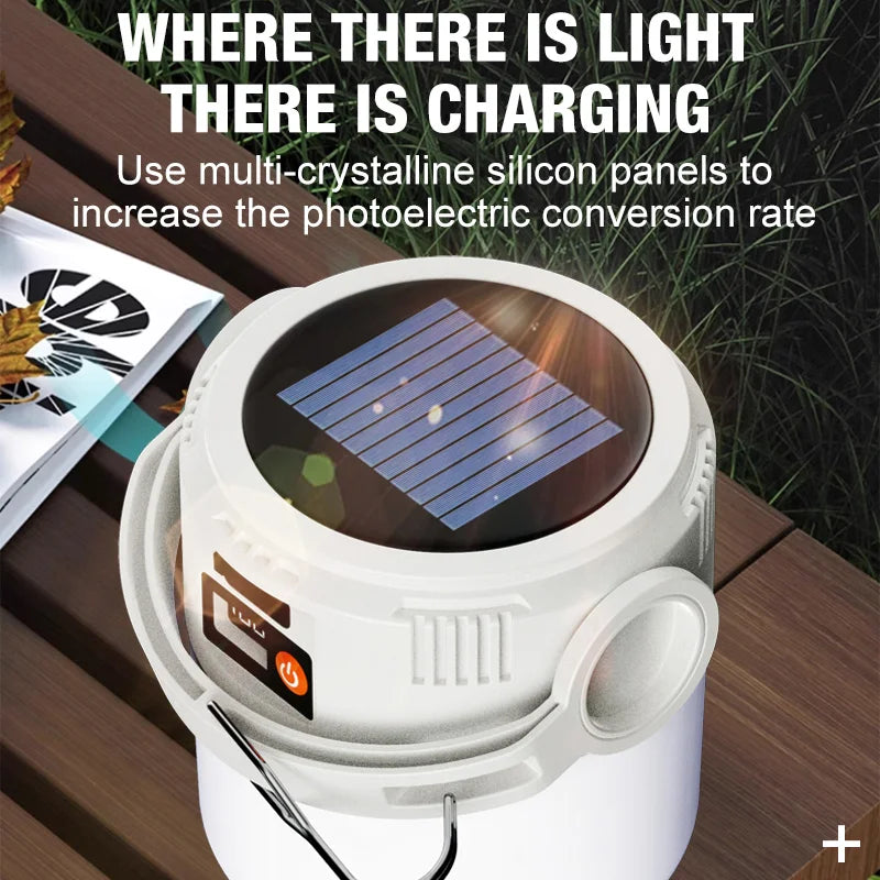 Ultra Long Endurance Camping Light Solar Powered Outdoor Rechargeable