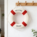 Red Blue Life Buoy Decor 5 5'' Nautical Statue Home Room Desktop