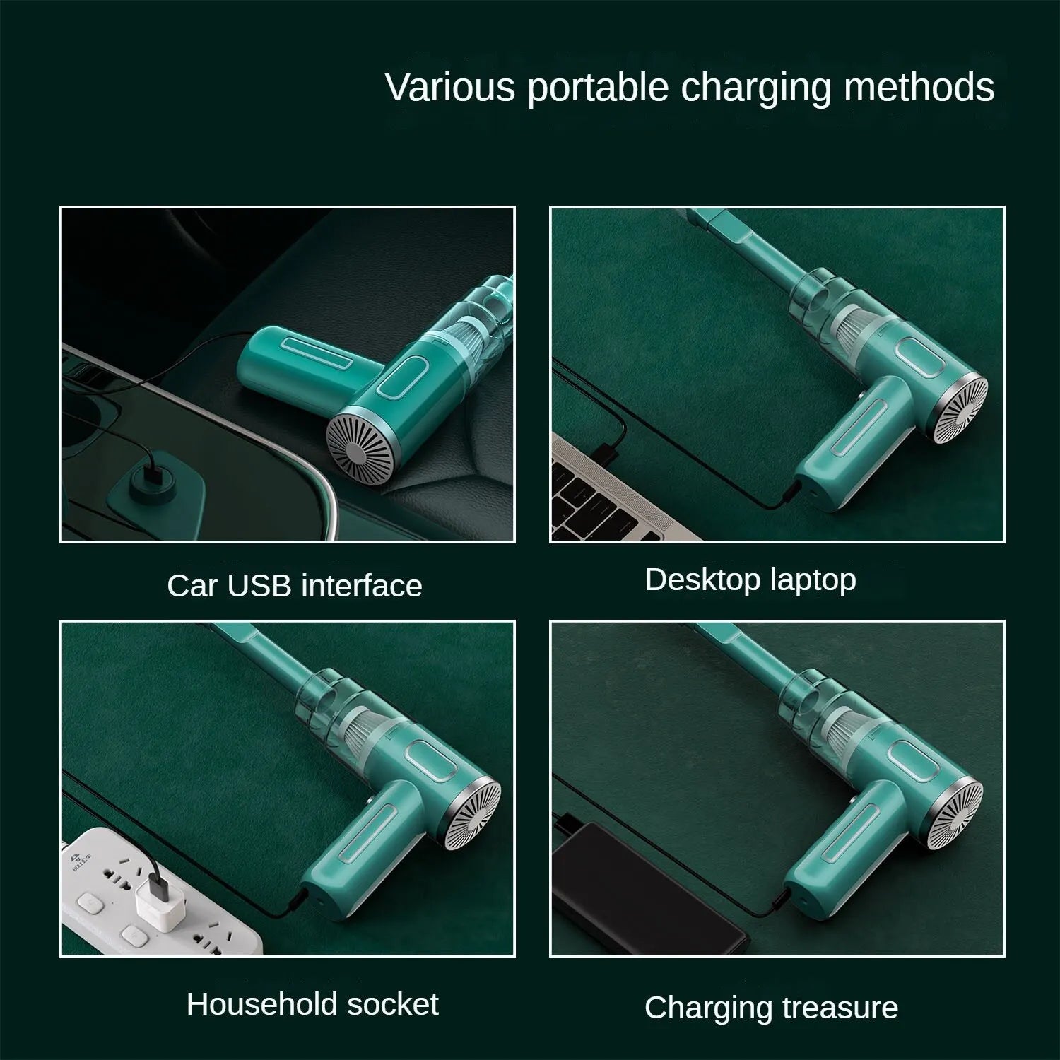 Car Cordless Vacuum Cleaner Portable Large Suction Household Cleaning Equipment Handheld Dust Collector Small Mini Dust Blower Zpaxo
