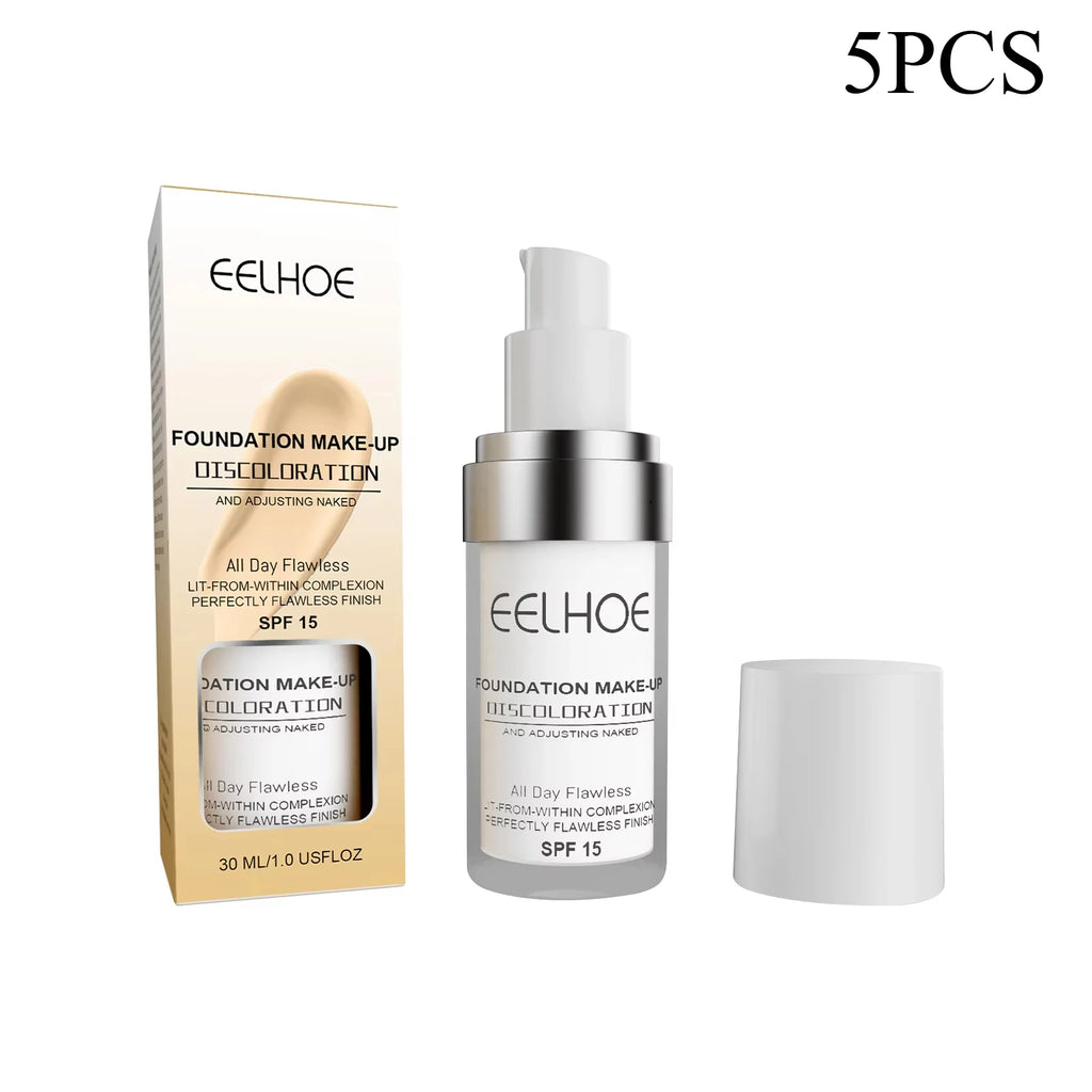 EELHOE Color Changing Foundation – Waterproof Full Coverage Liquid Foundation Zpaxo 5pcs