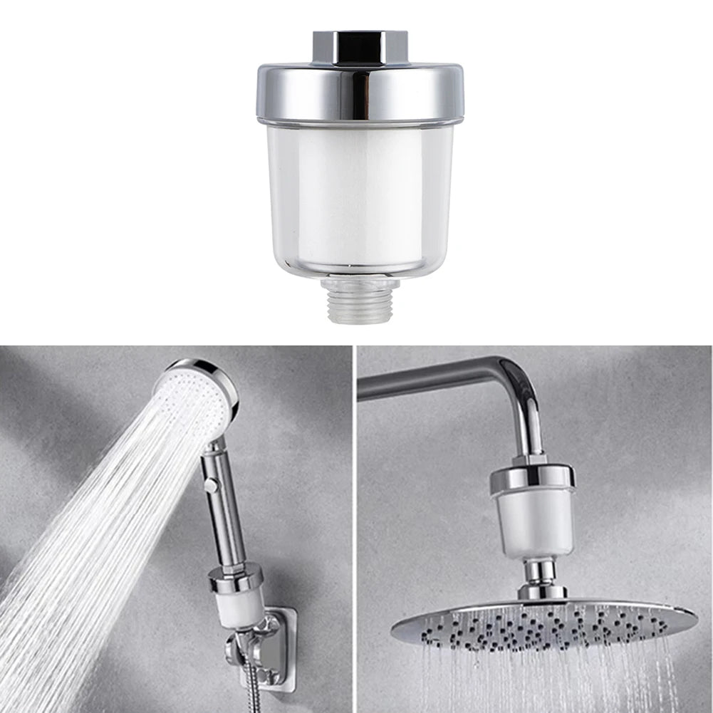 Household Water Filter Filtered Shower Head Transparent 5 Micron PP