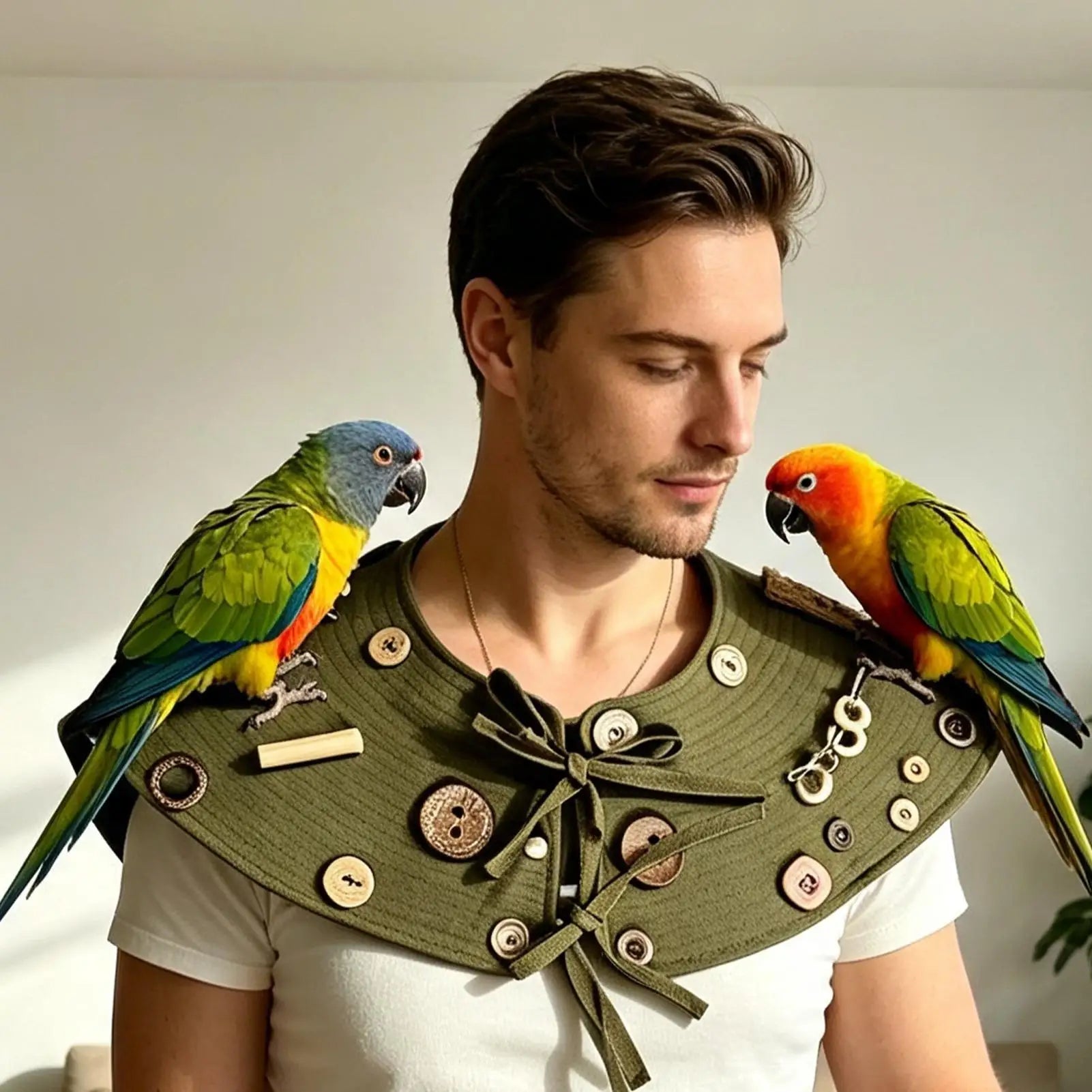 Parrot Shoulder Protector Anti-scratch Reusable Washable Guard Bird