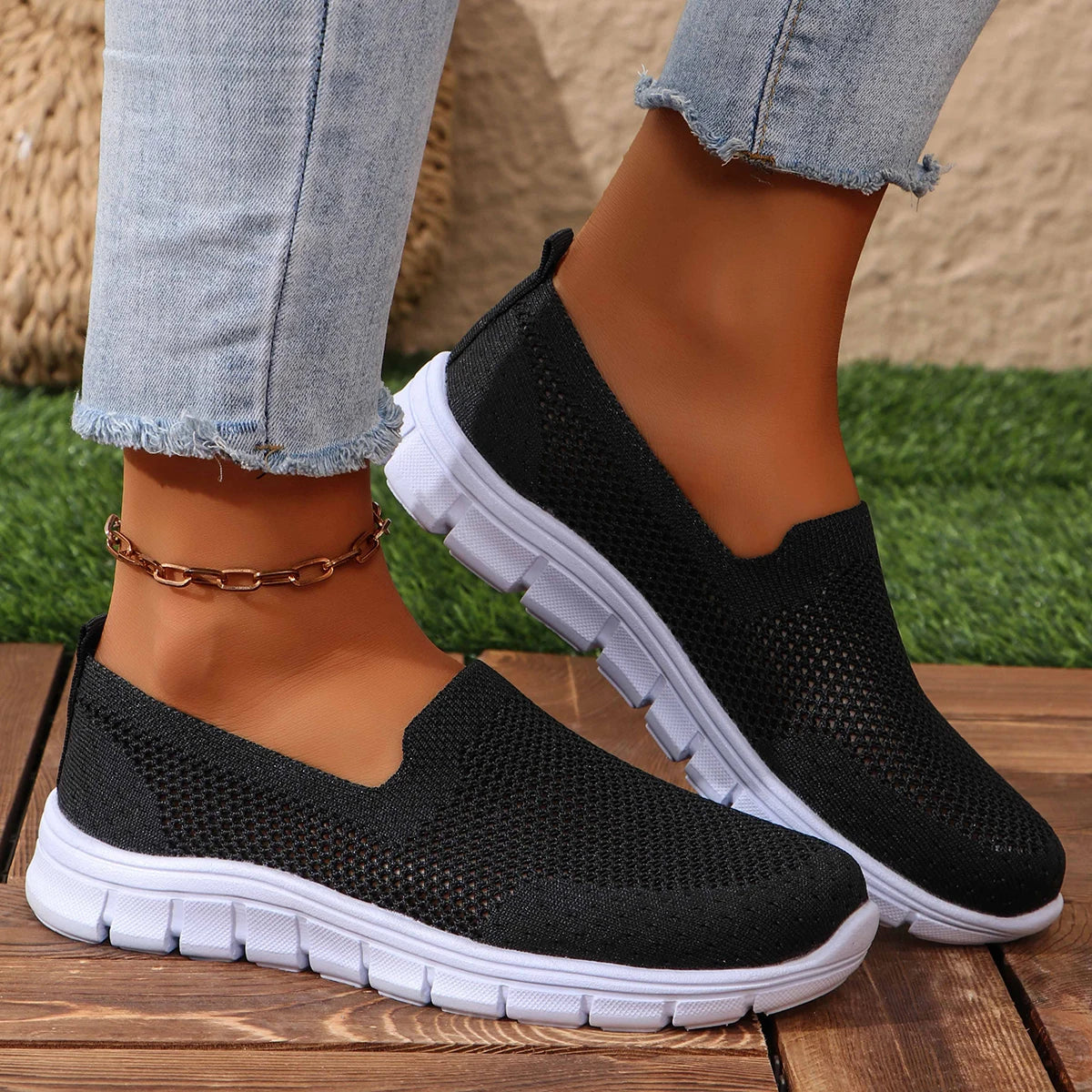 Women Sneakers 2024 Spring Summer Casual Single Shoes Old Beijing Zpaxo black 36