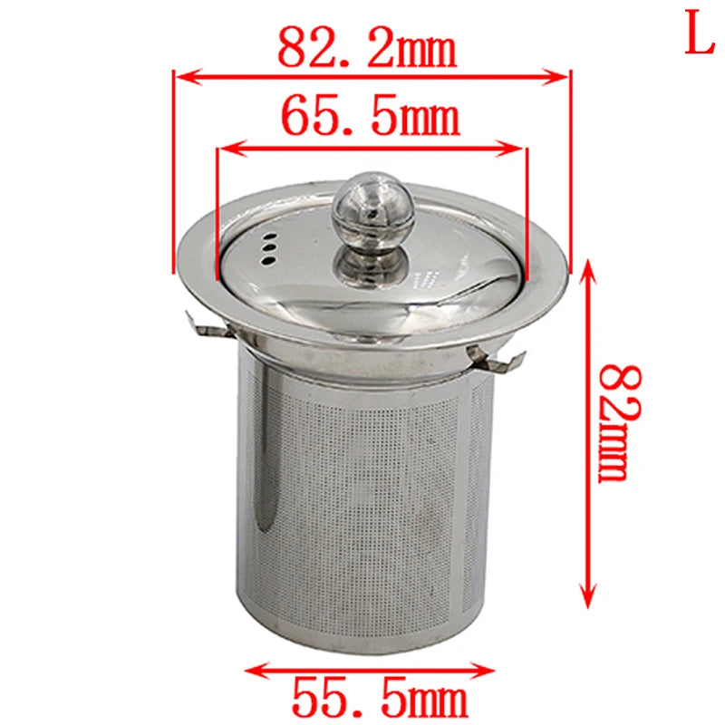 Stainless Steel Teapot Reusable Mesh Infuser Tea Strainer Leaf Spice Zpaxo L