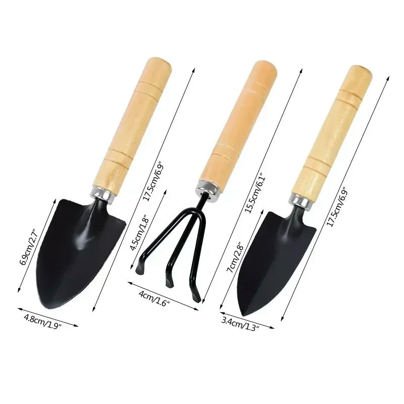 3-Piece Mini Garden Tool Set – Stainless Steel Indoor Kit