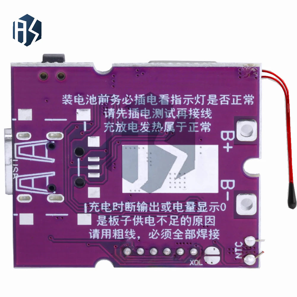22.5W Power Bank Bidirectional Fast Charging Mobile Power Module Circuit Board With Digital/Light Type-C USB Suppor PD/QC3.0 2.0 Zpaxo