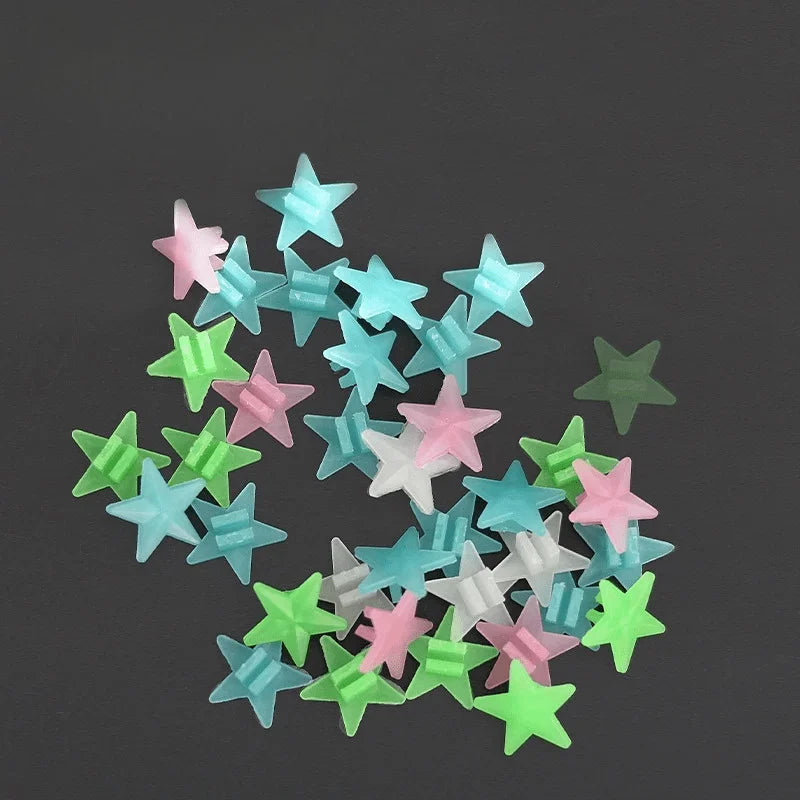 Glow-in-the-dark Spoke Beads Valve Caps Glowable Star Wheel Nipples