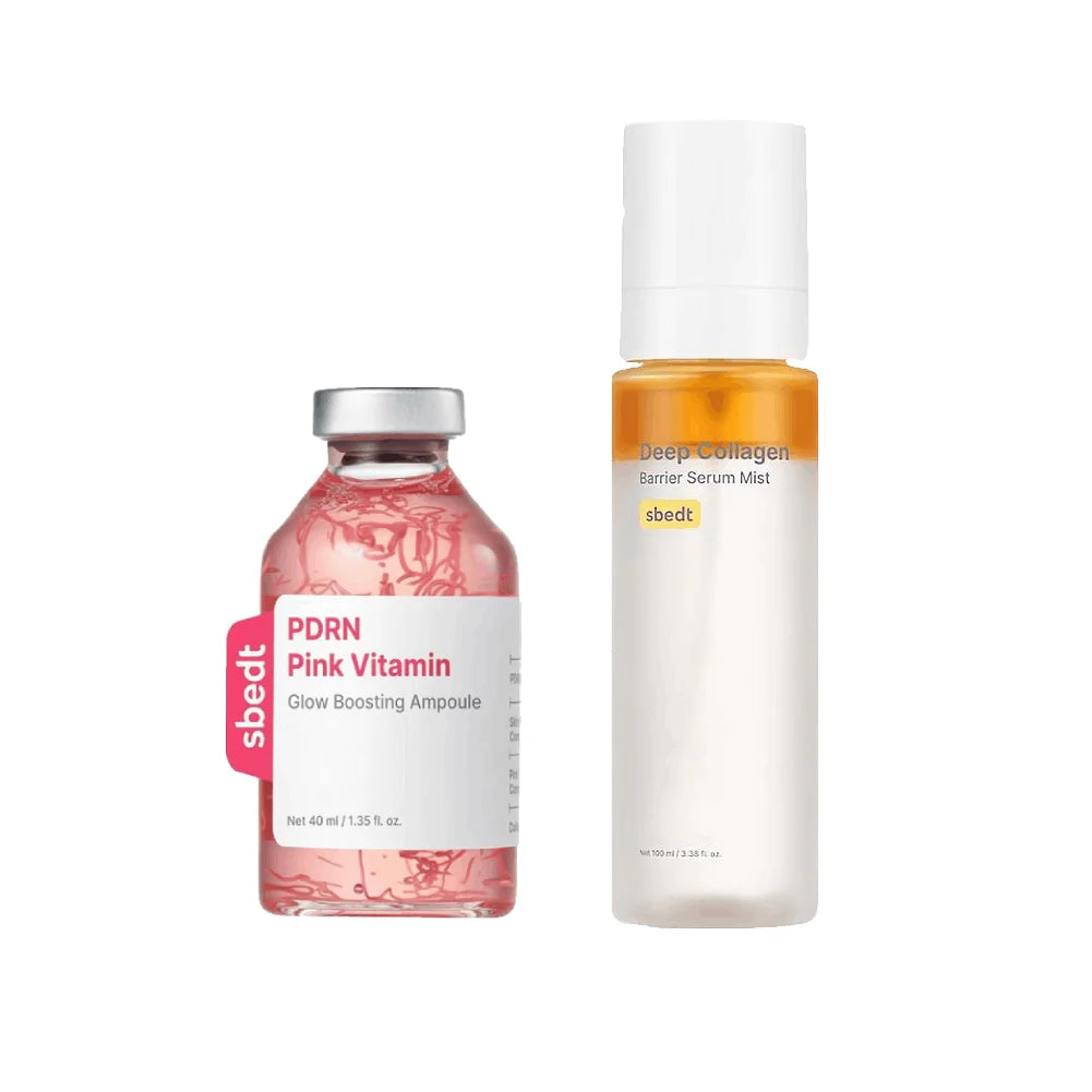 Collagen Peptide Pink PDRN Vitamin Brightening Essence Ampoule Set Brightening Face Serum Zpaxo C