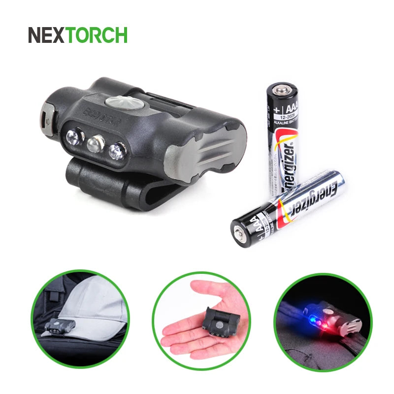 LED Blue-Red Flash Shoulder Clip Warning Light – 3 Modes