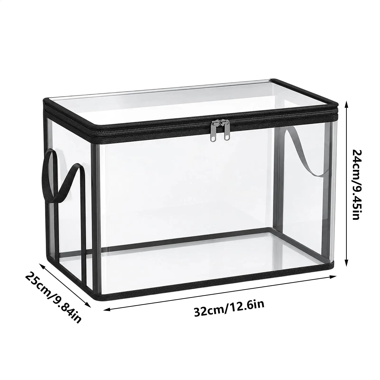 Clear Plastic Book Storage Box Large Capacity Stackable Organizer Container Toy Clothes Organizer Bins for Home Bedroom Dorm Zpaxo
