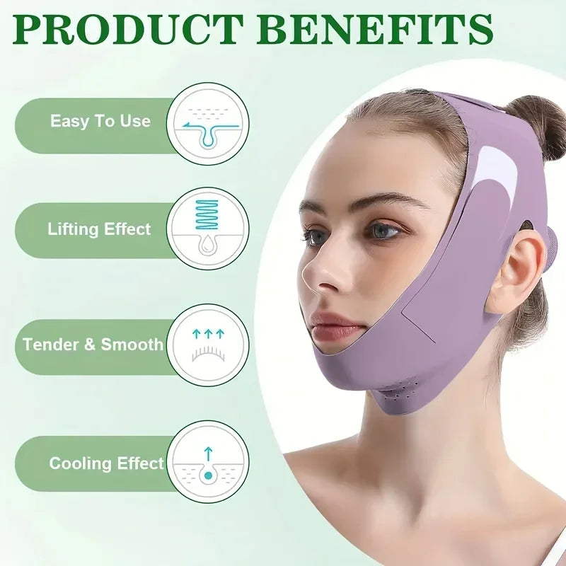 Overnight Face Lift Band Graphene Fiber Double Chin Reducer Jawline
