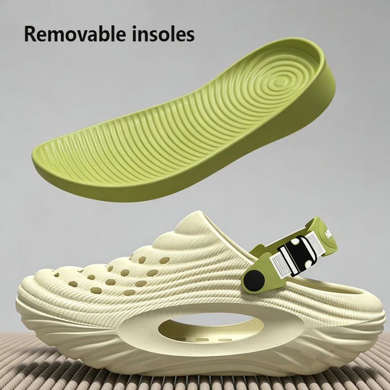 Men's Slippers Outdoor EVA Couple Non-slip Beach Sandals Thick Soft