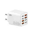 240W GaN USB C Charger 8 in 1 Fast Charging Phone Charger Power Adapter For iPhone Samsung Xiaomi Type C EU/US Plug Wall Charger Zpaxo White EU