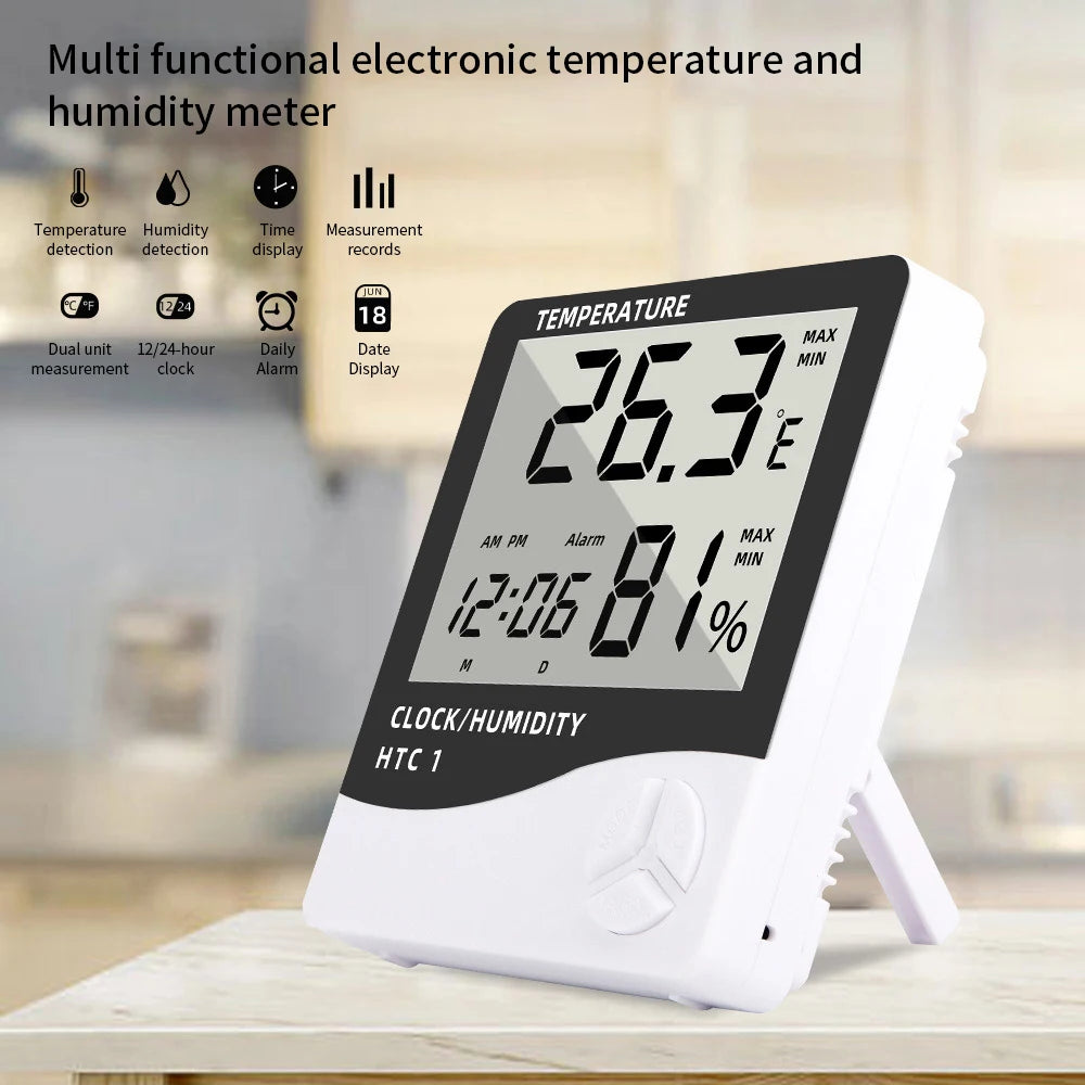 LCD Digital Thermometer Hygrometer – Indoor Humidity & Temp Meter Thermometer Hygrometer Zpaxo