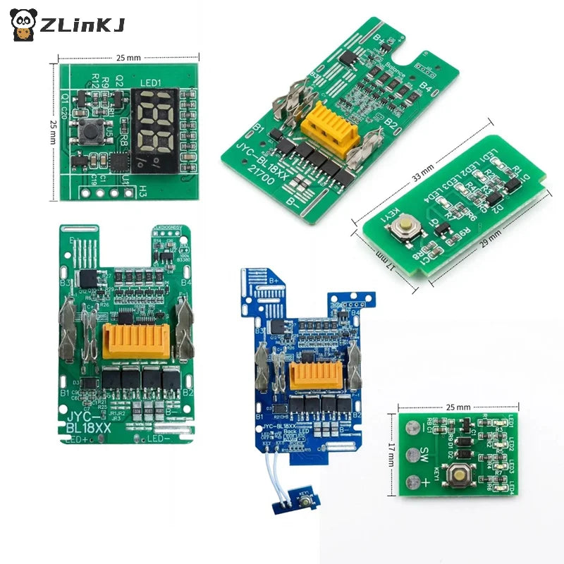 ▶1Pcs BMS PCBA For 18V Li-ion Battery Case Balance Charging Circuit Board Lithium Ion Batteries Pack BL1830 BL1860 BL1890 Zpaxo