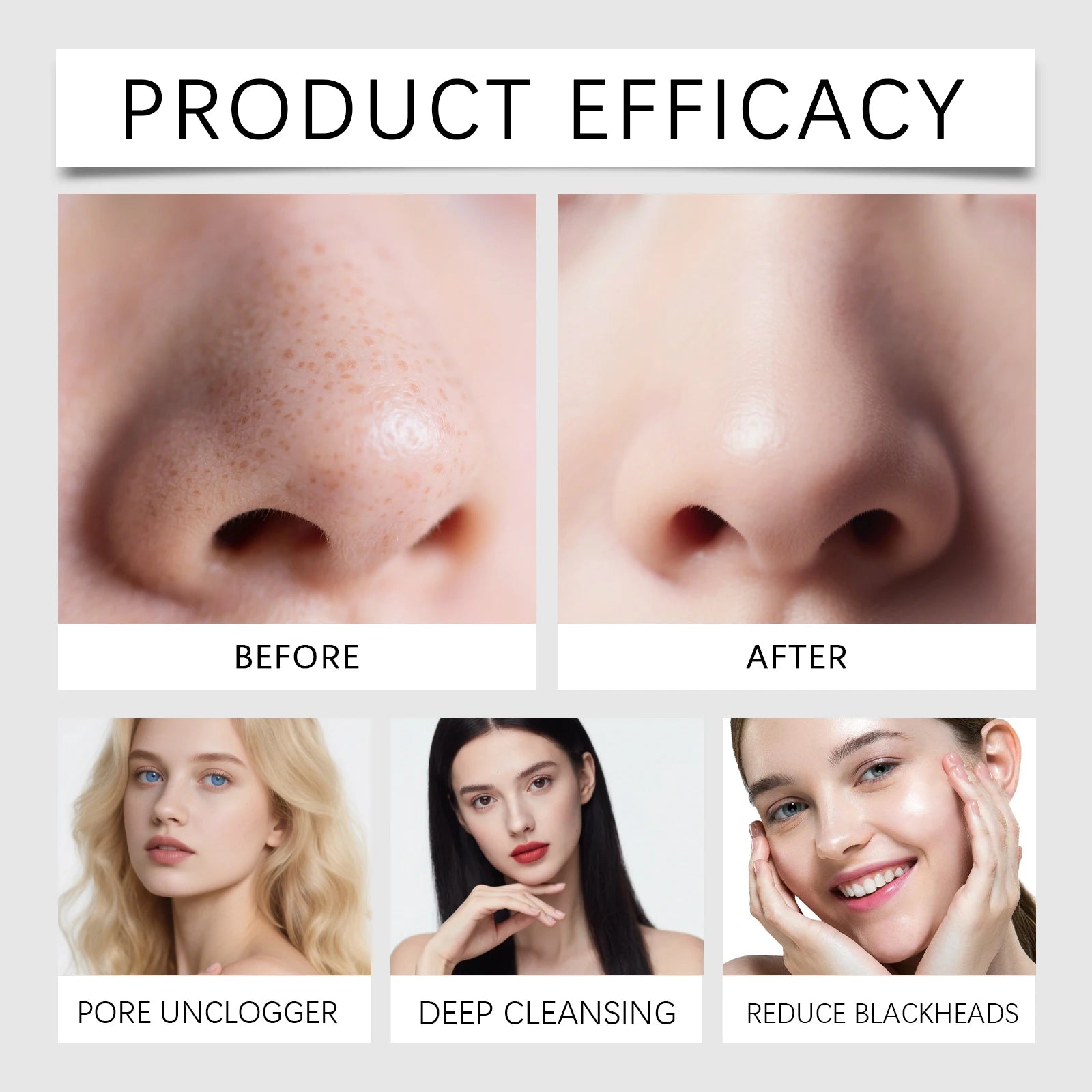 8 Pcs Gentle & Nourishing Nose Pore Strips Deep Cleansing for Sensitive Skin Oil Control & Smoothing Face Mask Winter Skincare Zpaxo