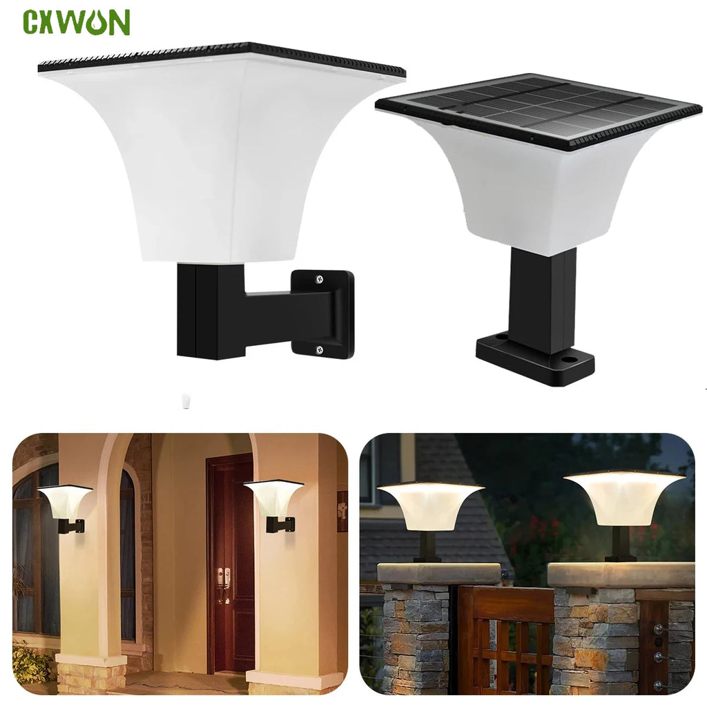 Solar Wall LED Lights Radar Sensor Outdoor Waterproof Stigma Light Zpaxo