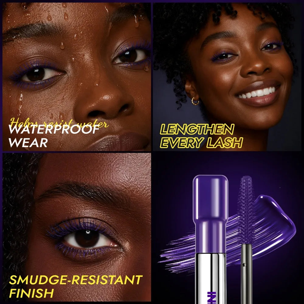 Non-Smudge 8 Color Mascara Water-Resistant Curl & Length All-Day Wear Natural Volumizing Lengthening Mascara Cosmetic Beauty Zpaxo