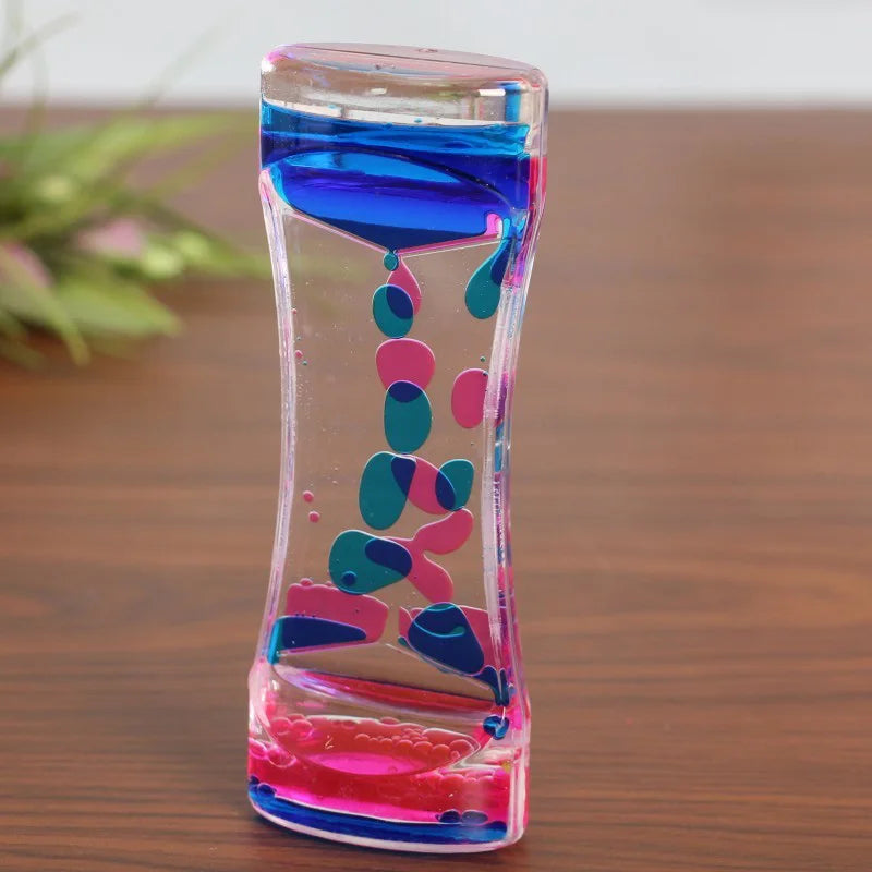 Liquid Motion Bubbler Hourglass – Sensory Stress Relief Toy Sensory Fidget Toy Zpaxo A