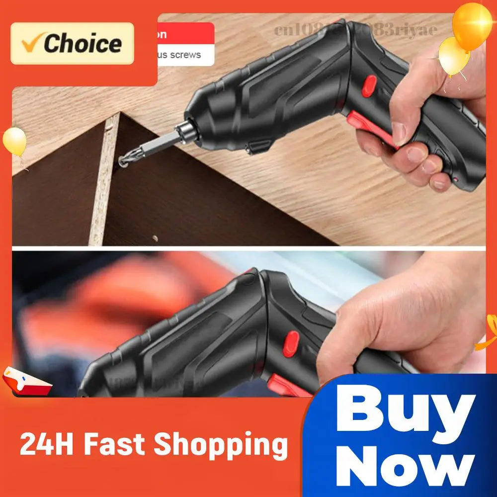 3 6V Electric Screw Driver Rechargeable Household Drill LED Lighting