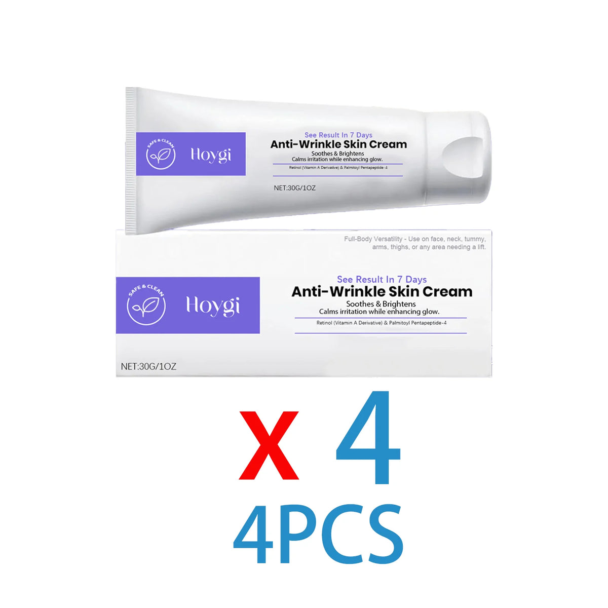 Hoygi Retinol Firming Night Cream for Face and Body Smooth Skin Oil Control Pore Refining Moisturizer for Dry Sensitive Skin 30g Zpaxo 4PCS