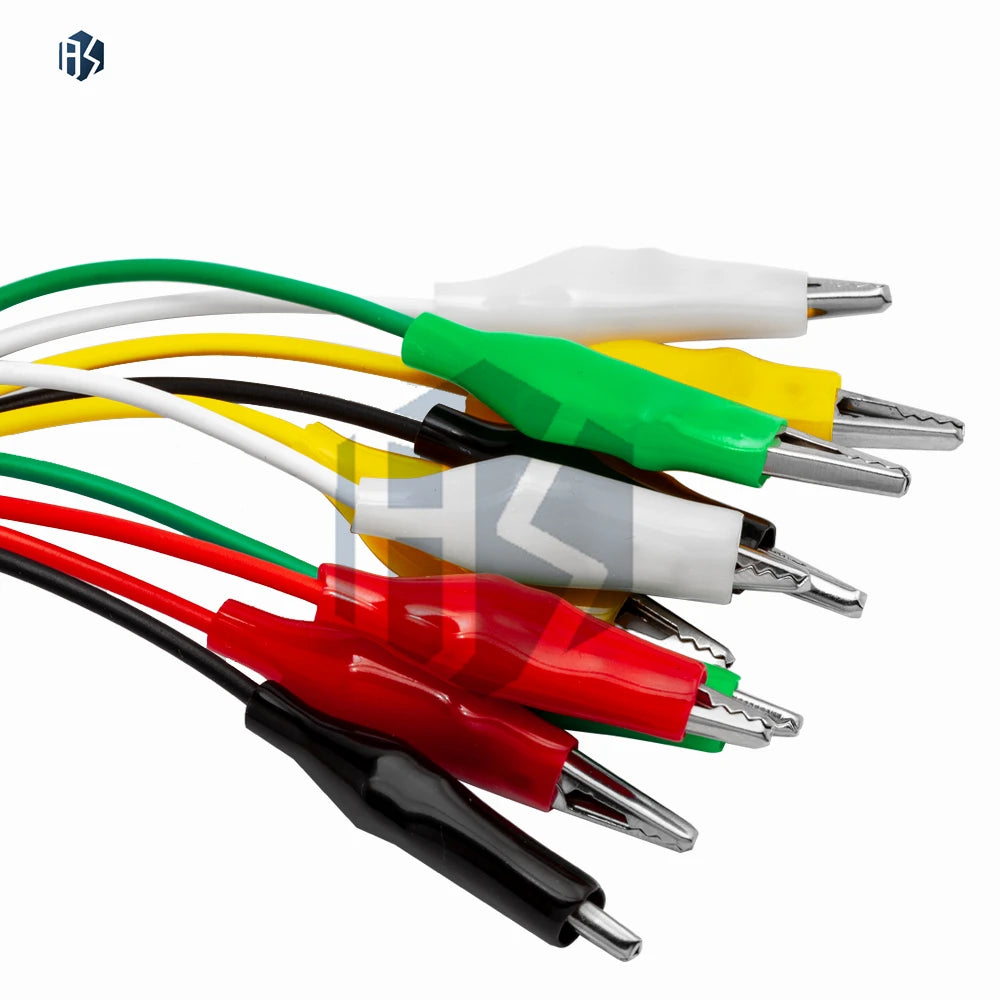 Male Female Alligator Clip Test Cable 10Pin Dual Head Jumper Wires Zpaxo