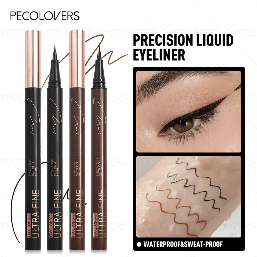 1PC Smudge-proof, Quick-drying, Smooth, Waterproof, Ultra-fine Tip, Brown Eyeliner, for Perfect and Bold Eye Makeup Zpaxo