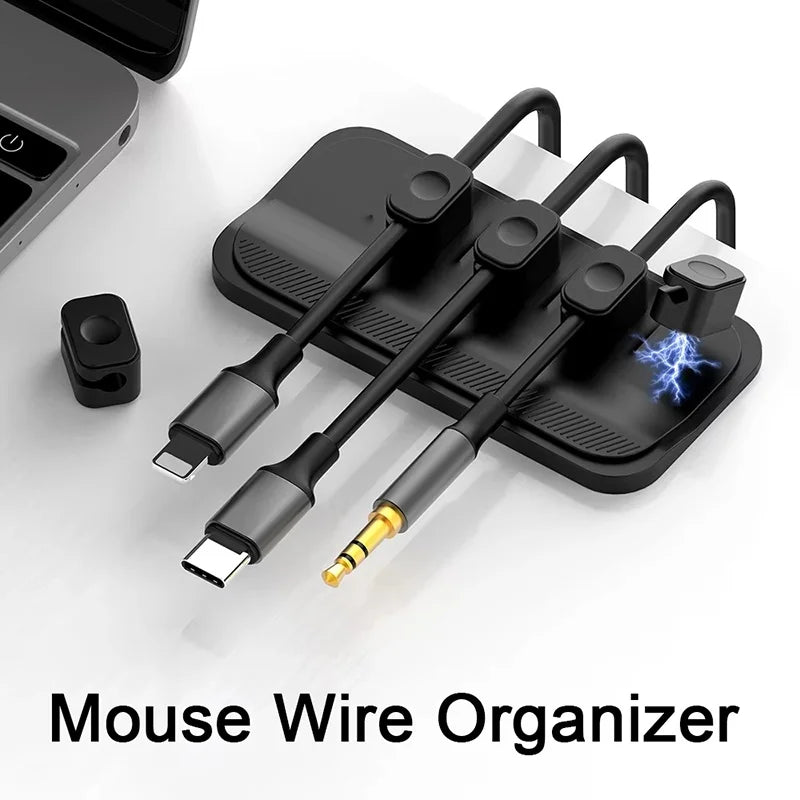 Magnetic Cable Management Holder Clips Desk Multipurpose Cord Keeper Zpaxo