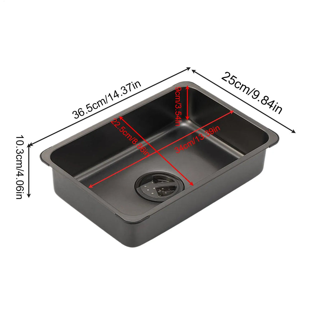 RV Sink Stainless Steel Small Multipurpose Washing Up Bowl Dish Tub