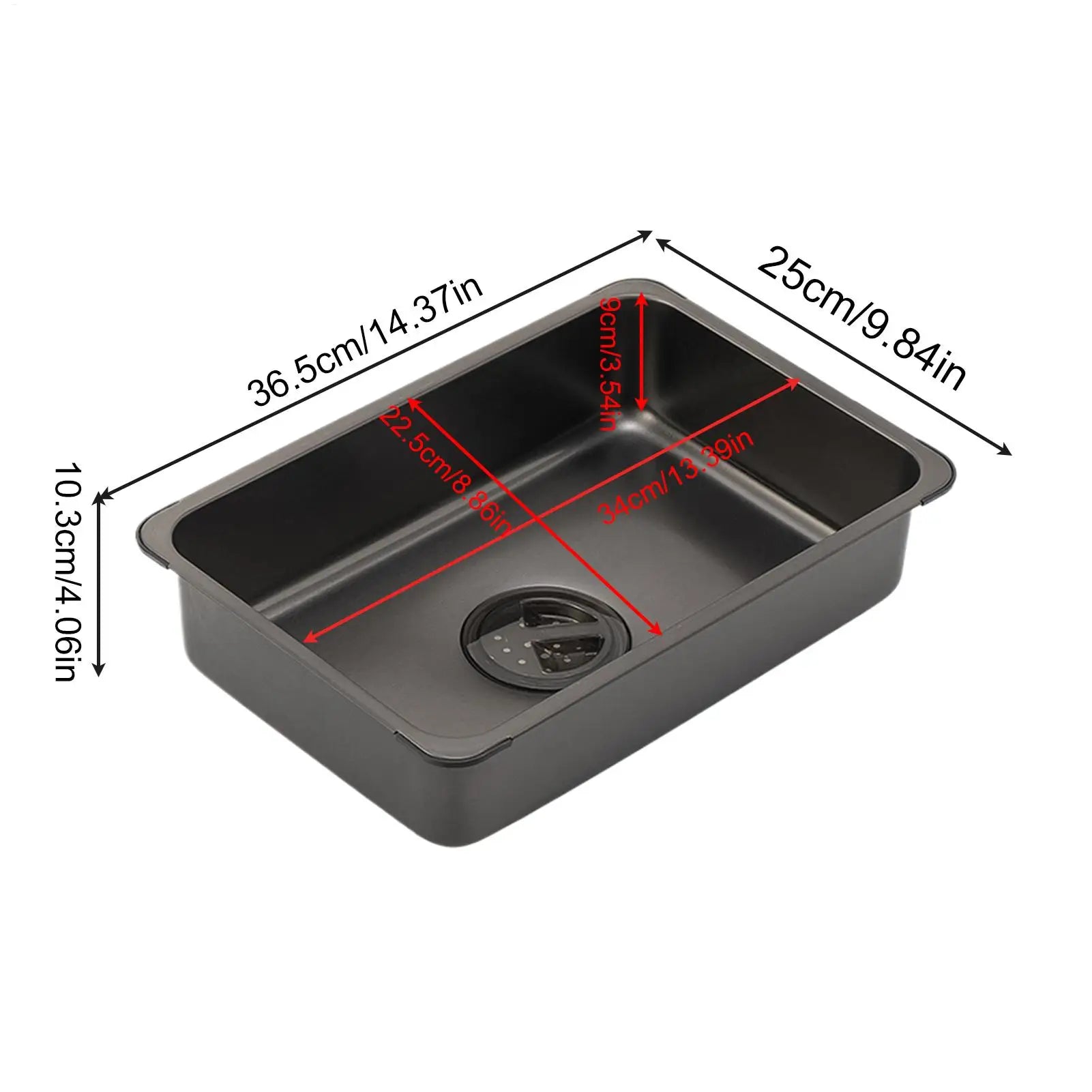 RV Sink Stainless Steel Small Multipurpose Washing Up Bowl Dish Tub