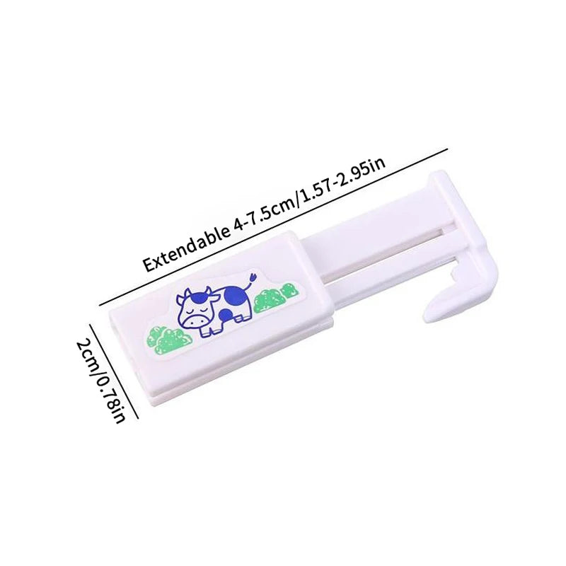 2pcs/pack Milk Sealing Clip Japanese Milk Carton Closure Clip Retractable Drink Box Snack Bag Fresh-keeping Clip Zpaxo