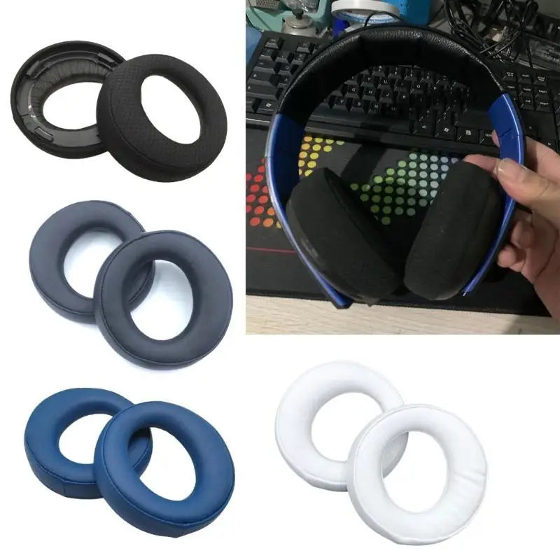 652F 1Pair Replacement Soft Ear Pads Cushions Cover for Gold 7.1 CECHYA-0083 Headphon Zpaxo
