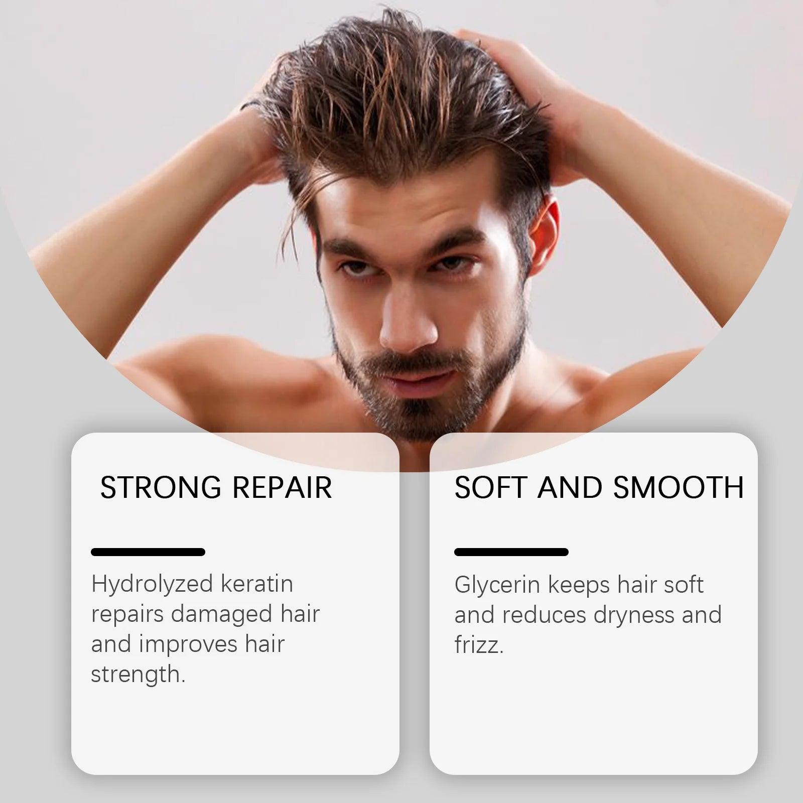 Keratin Hair Styling Cream Strong Hold Reduce Curly Matte Finished Keep Smoothing Non Sticky Improve Frizz Men Hair Shaping Gel Zpaxo