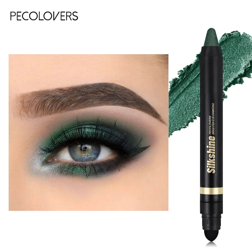 1PC Dual-Head Eyeshadow Stick, Earth Brown Gradient, Long-Lasting Eye Brightening Makeup, Suitable For Beginners Zpaxo