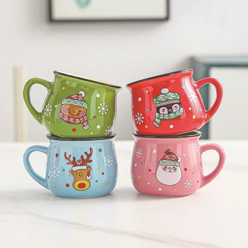 Ceramic Christmas Santa Claus Mug – Coffee & Dessert Cup Gift Ceramic Holiday Mug Zpaxo