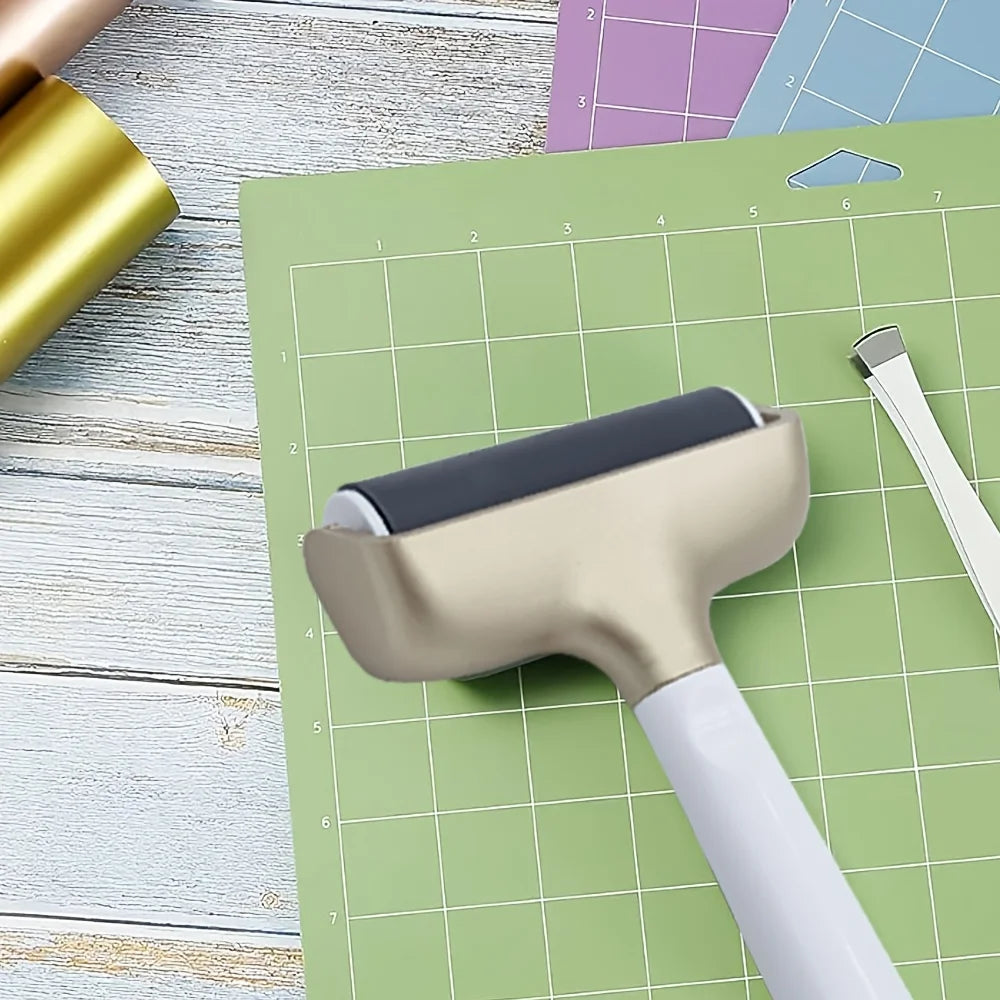 1 PC Gold Vinyl Rubber Roller, Reusable Applicator Reel, Compatible with Maker/Explore/Joy Xtra/Silhouette Zpaxo