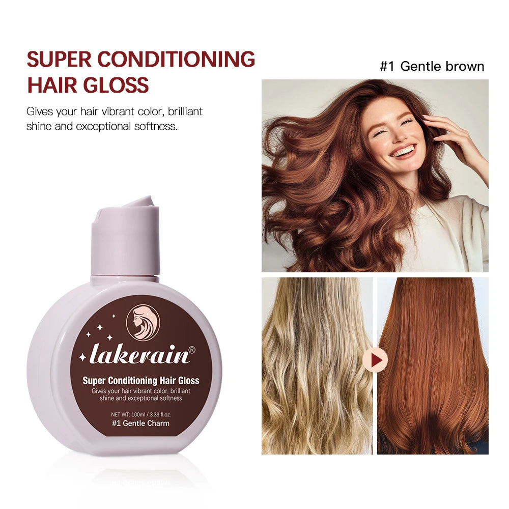 Glaze Super Gloss Color Conditioning Gloss Rinse Out Semi-Permanent Hair Gloss that Enhances Color and Boosts Shine & Hydration Zpaxo