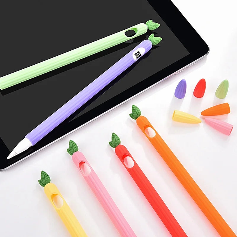Cute Vegetable Silicone Case Apple Pencil 1st 2nd Gen Anti Scratch
