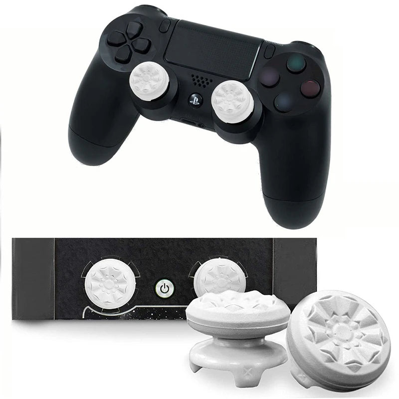 1 Pairs Thumb Sticks Grips Rocker Stick Extenders Caps For PS4/5 Controller Thumb Grips Cover Silicone Joystick Caps Accessories Zpaxo White