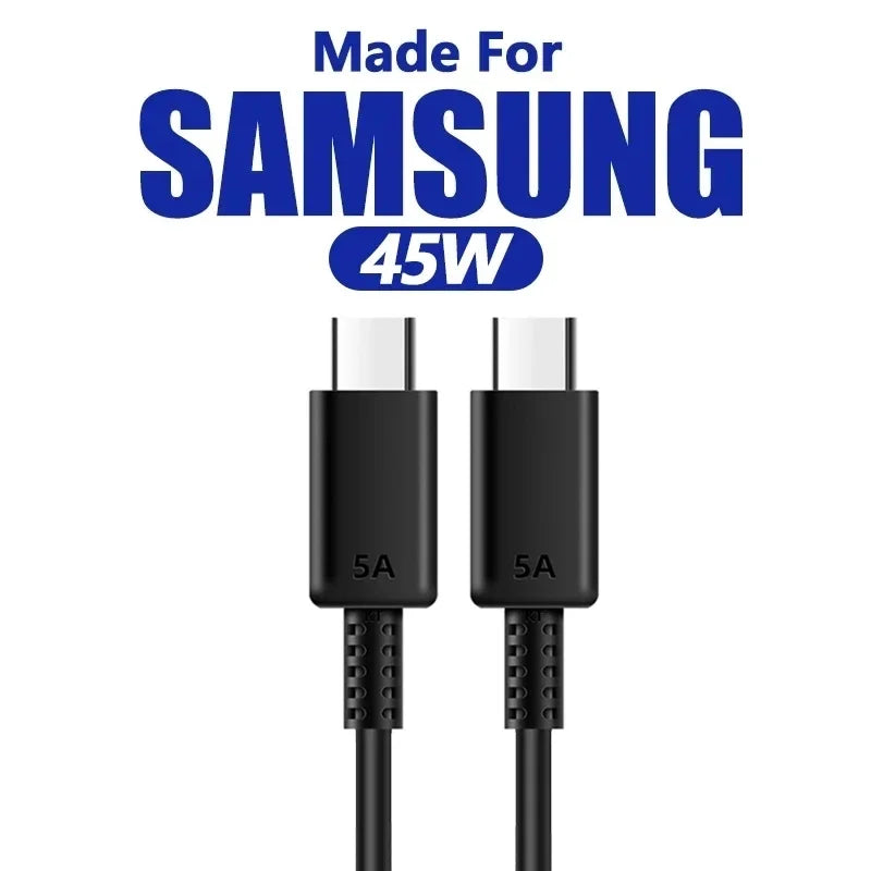 5A 45W PD USB-C Fast Charger Samsung S22 S23 S24 Note 20 A14 A15 A25