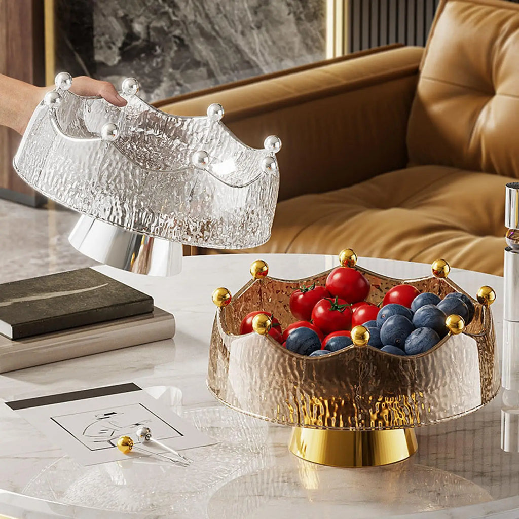 Fruit Bowl Counter 8 Forks Decorative Dish Organizer Serving Dining