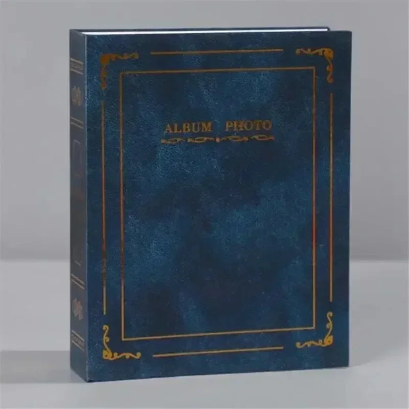 New 6 Inches 100 Photos 10x15 Cm Foil Stamped Cover Insert Anniversary Classic Vintage Photo Album Home Collection Decoration Zpaxo