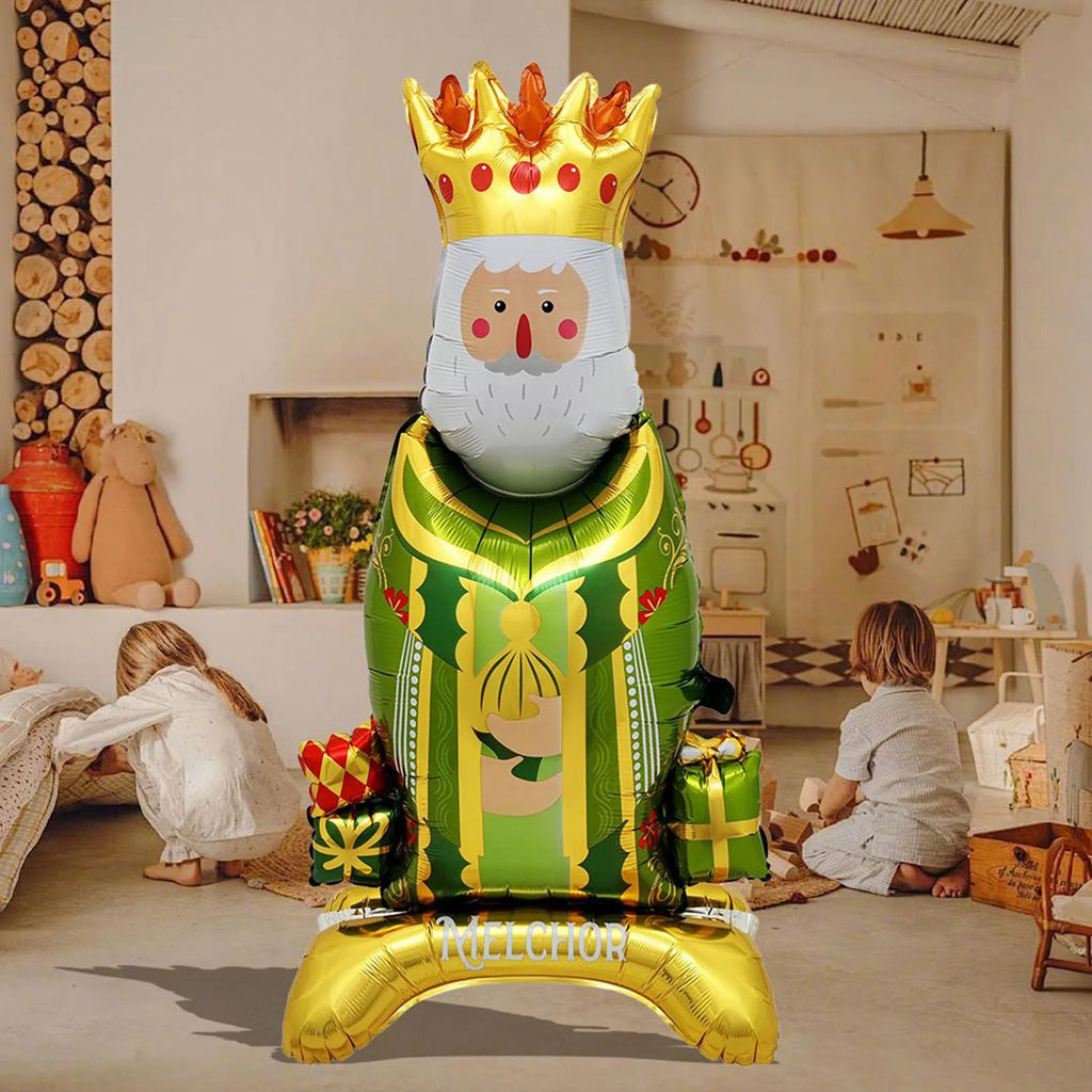 Party Balloons 3 Pieces King Shape Standing Holiday Supplies Inflatable Holiday Balloons for Party Planners Christmas Home Shop Zpaxo