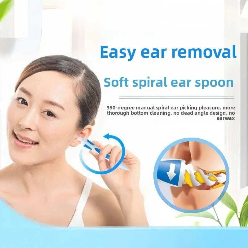 Rotary Screw Ear Wax Remover Tool Cleaner Soft Silicone 16