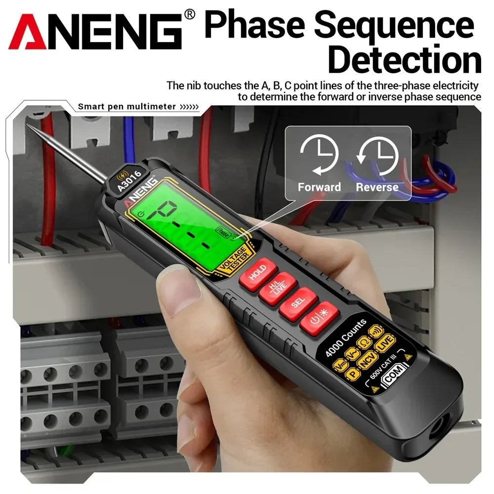 ANENG A3016 Car Voltage Test Pen Digital Multimeter Smart AC DC 600V