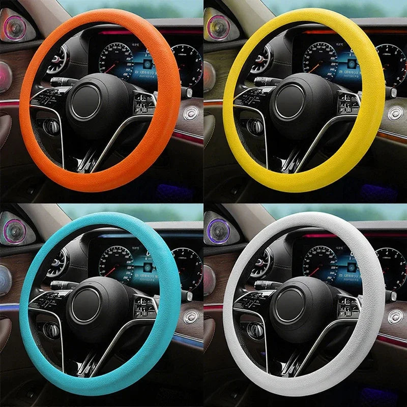 Soft Silicone Car Steering Wheel Cover – Anti-Slip & Odorless