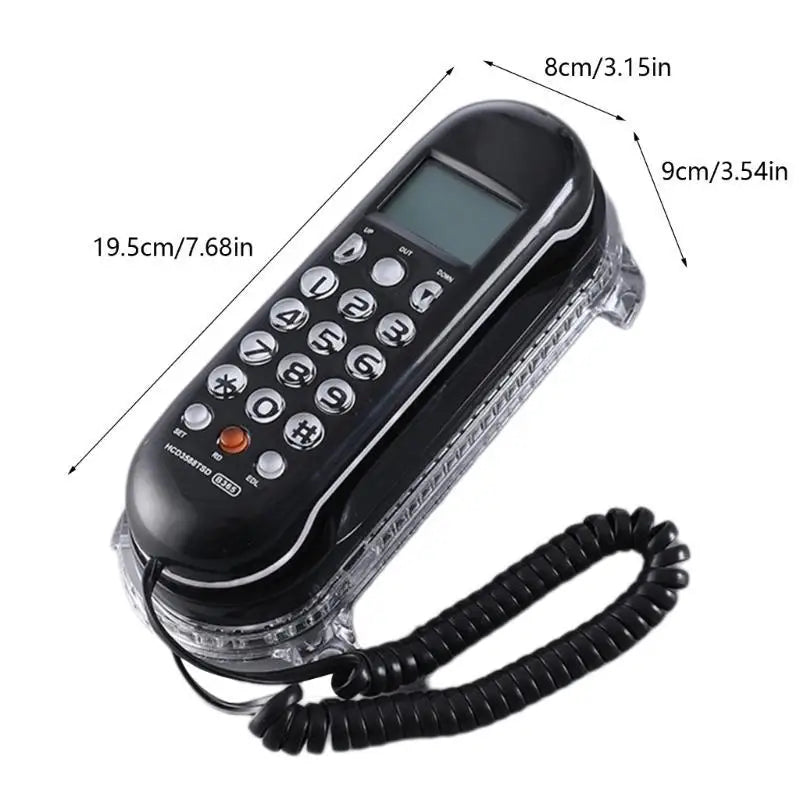 652F Modern Phone Fixed Landline Caller Flash LCD Display Redialing Zpaxo